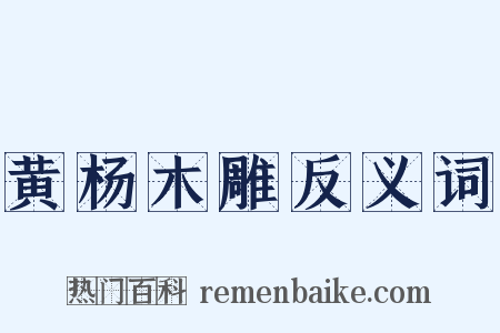 黄杨木雕反义词是什么意思的图片